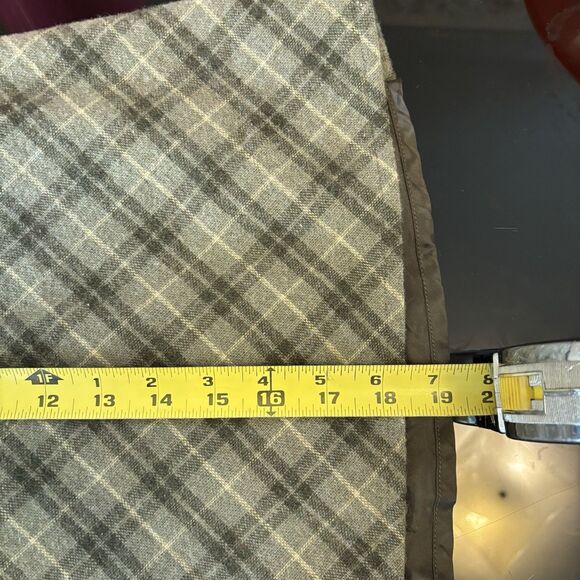 Y2K Abercrombie Fitch Mini Skirt Plaid Wool 2 Green OfficeCore Acadamia Vintage - Picture 6 of 6